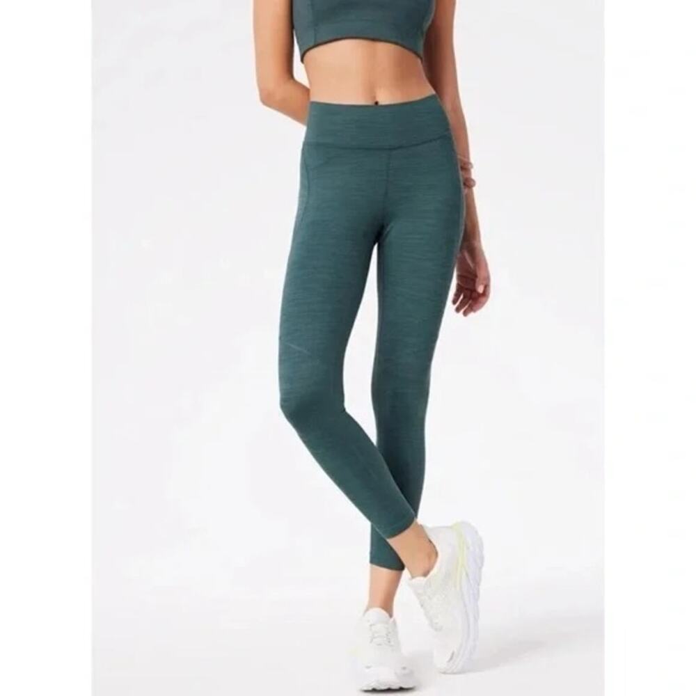 Outdoor Voices Tech Sweat 7/8 Flex Athletic Leggings Size XS Evergreen